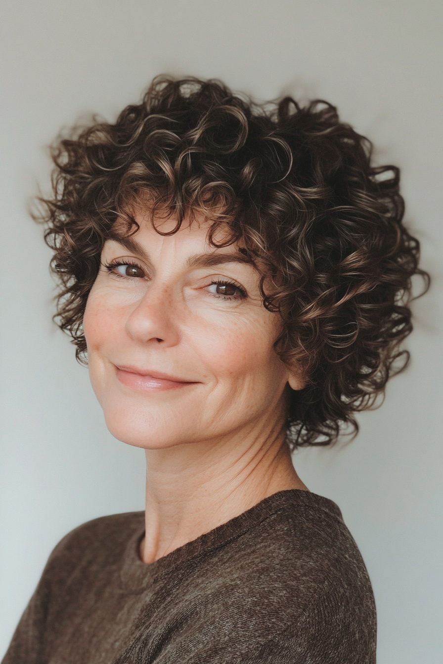 15. Cropped Natural Coils (Short Curly Hairstyles For Older Women) - Short Curly Hairstyles For Older Women