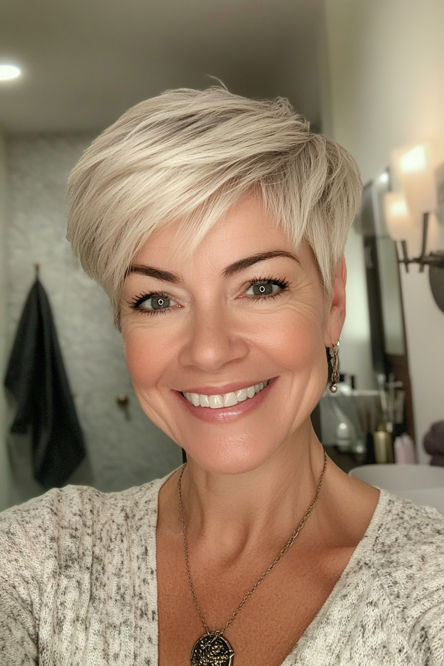 1. Soft Layered Pixie with Ash Blonde (Best Hairstyles For Women Over 60) - Best Hairstyles For Women Over 60