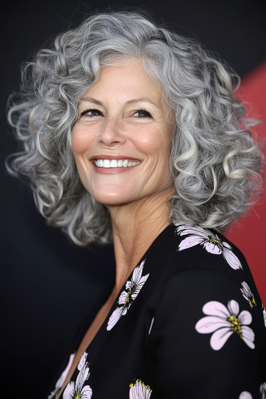 9. Curly Crop with Natural Gray (Best Hairstyles For Women Over 60) - Best Hairstyles For Women Over 60