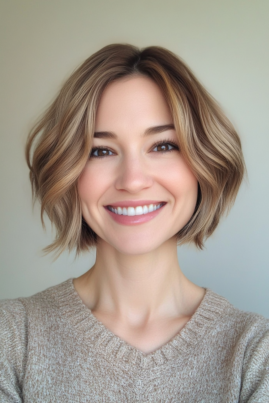 7. Softly Tousled Bob in Medium Ash Blonde (Short Hairstyles With Layers) - Short Hairstyles With Layers