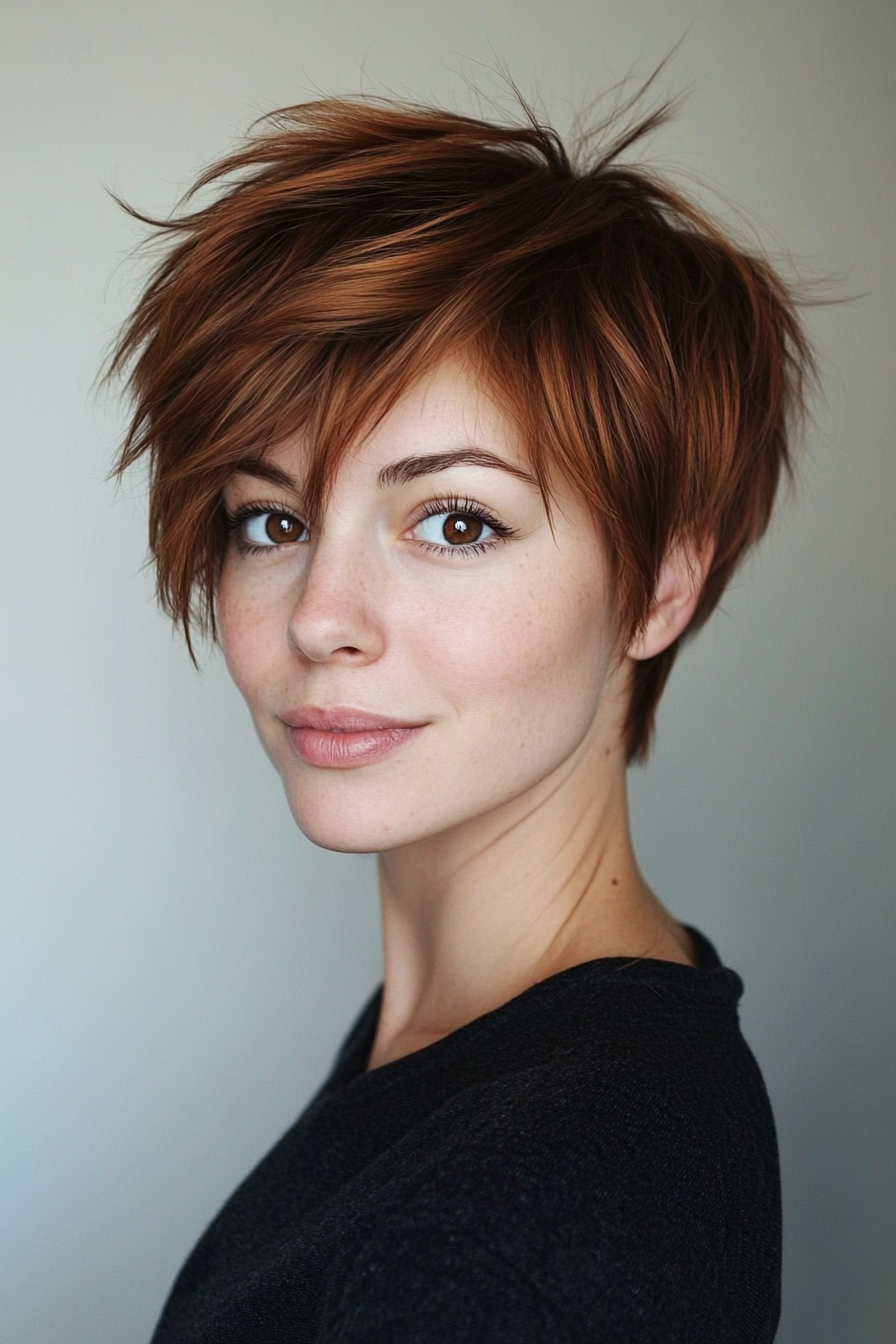 11. Modern Wolf Cut in Dark Chestnut Brown (Short Hairstyles With Layers) - Short Hairstyles With Layers