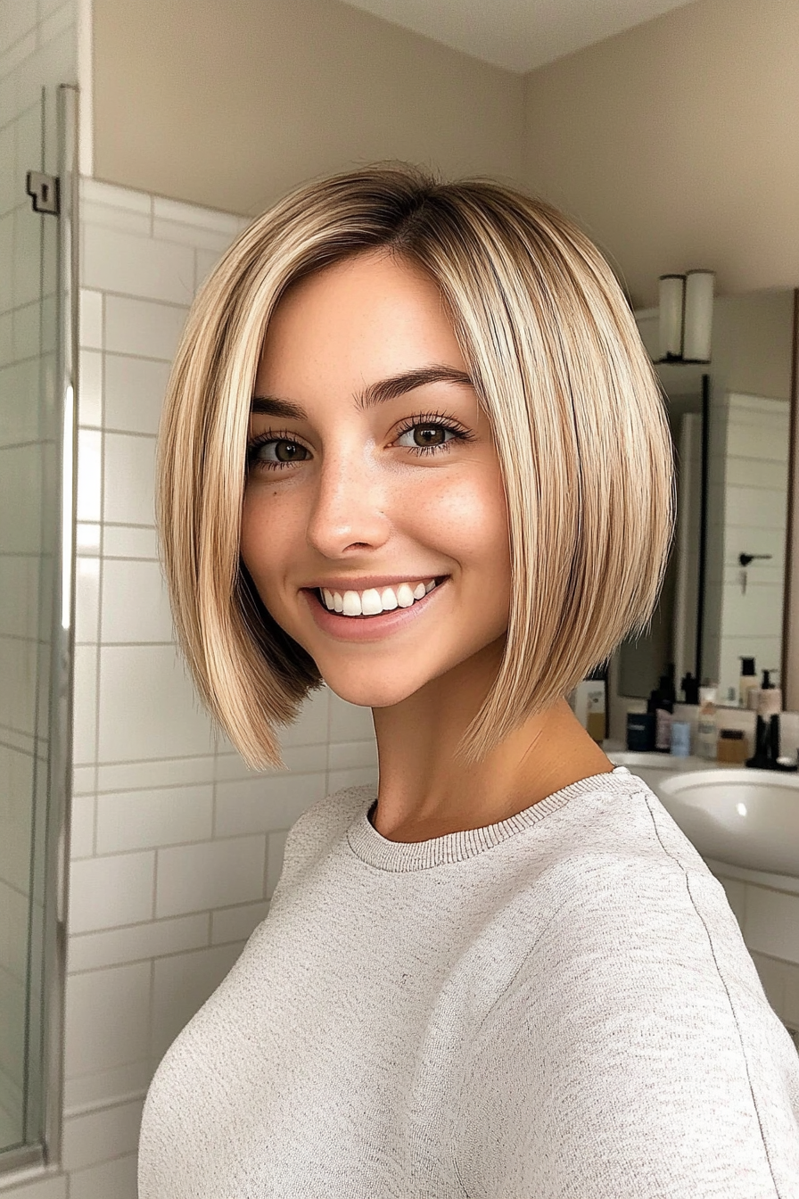 14. Blunt Bob with Soft Layers in Sandy Blonde (Short Hairstyles With Layers) - Short Hairstyles With Layers