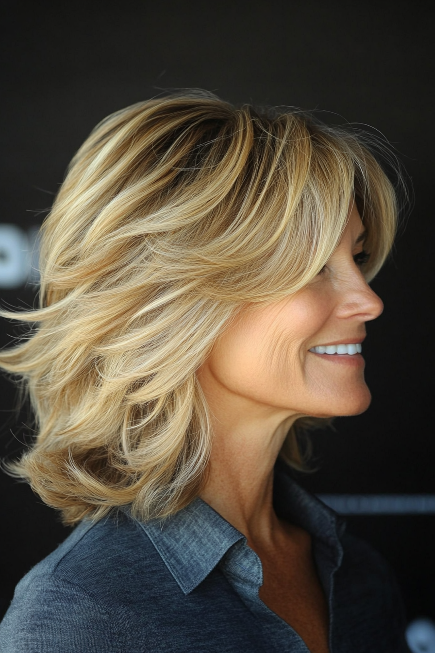 20. Vanilla Blonde Soft Shag (Shag Hairstyles For Women Over 50) - Shag Hairstyles For Women Over 50