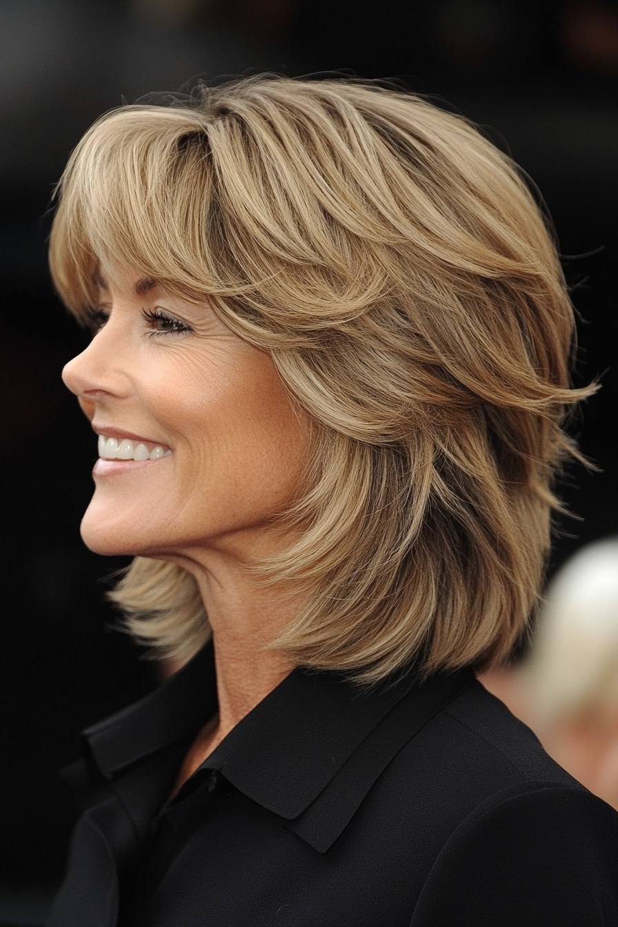 24. Soft Beige Blonde Choppy Shag (Shag Hairstyles For Women Over 50) - Shag Hairstyles For Women Over 50