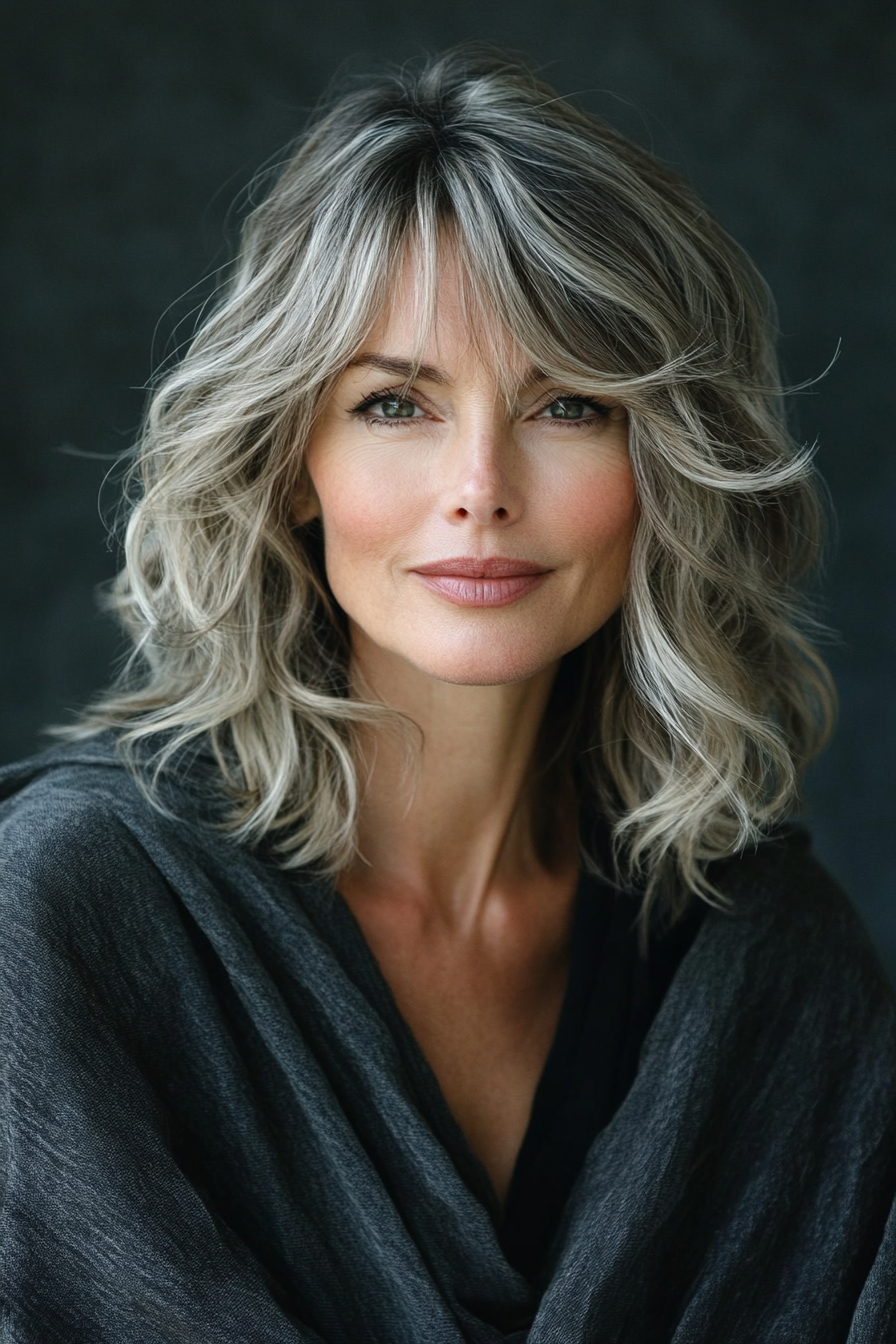 26. Natural Dark Blonde Wavy Shag (Shag Hairstyles For Women Over 50) - Shag Hairstyles For Women Over 50