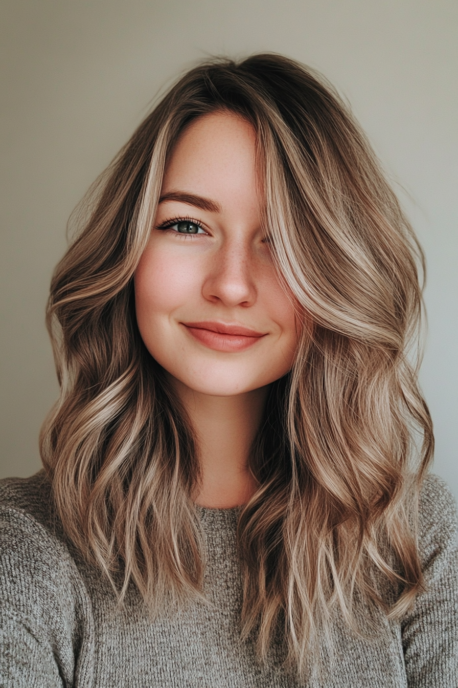 12. Soft Waves with Medium Ash Brown (Medium Layered Haircuts) - Medium Layered Haircuts