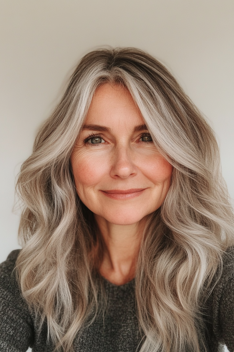 15. Beach Waves in Dark Blonde (Medium Length Haircuts For Women Over 60) - Medium Length Haircuts For Women Over 60
