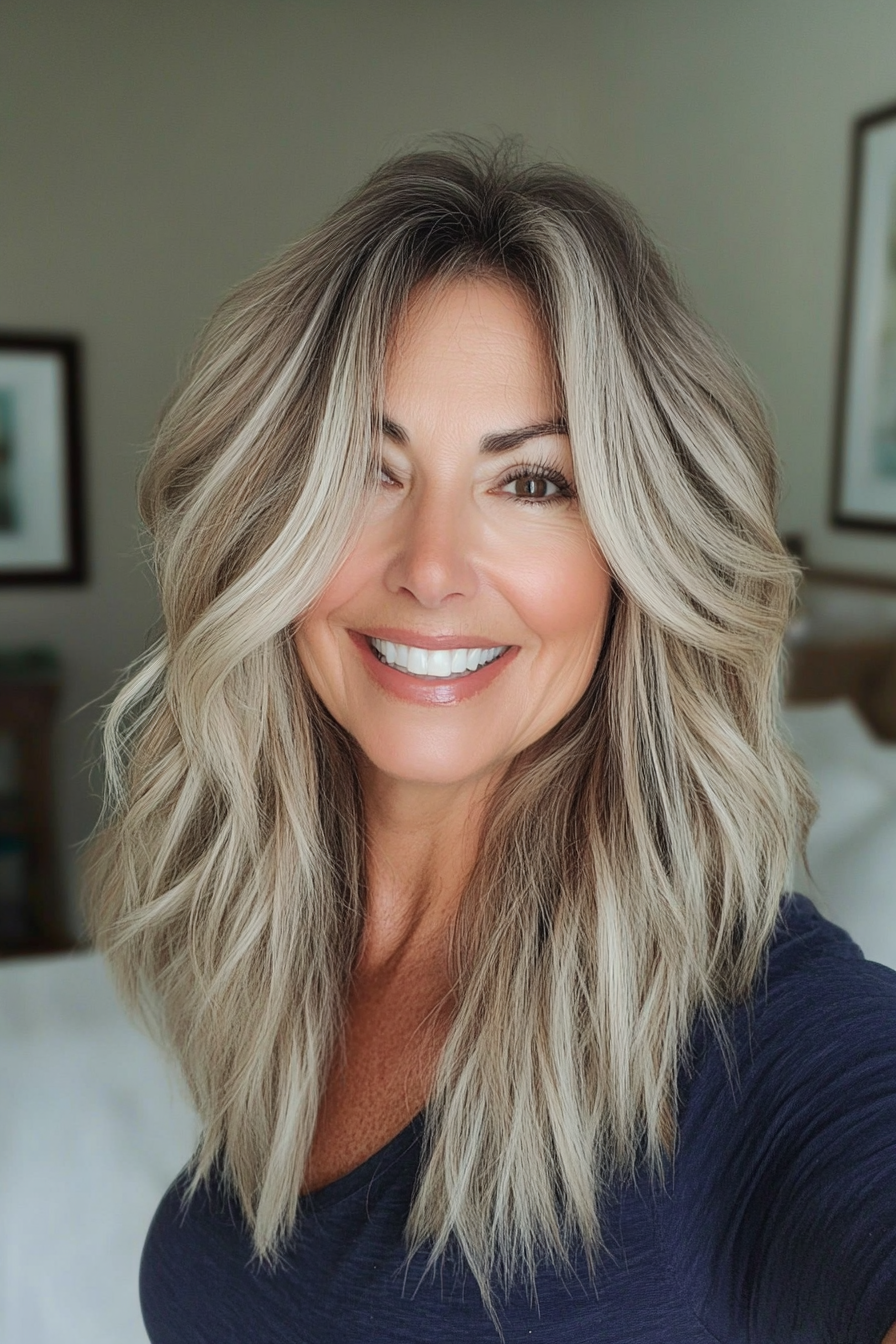 20. Modern Shag in Dark Blonde (Shaggy Haircuts For Women Over 50) - Shaggy Haircuts For Women Over 50