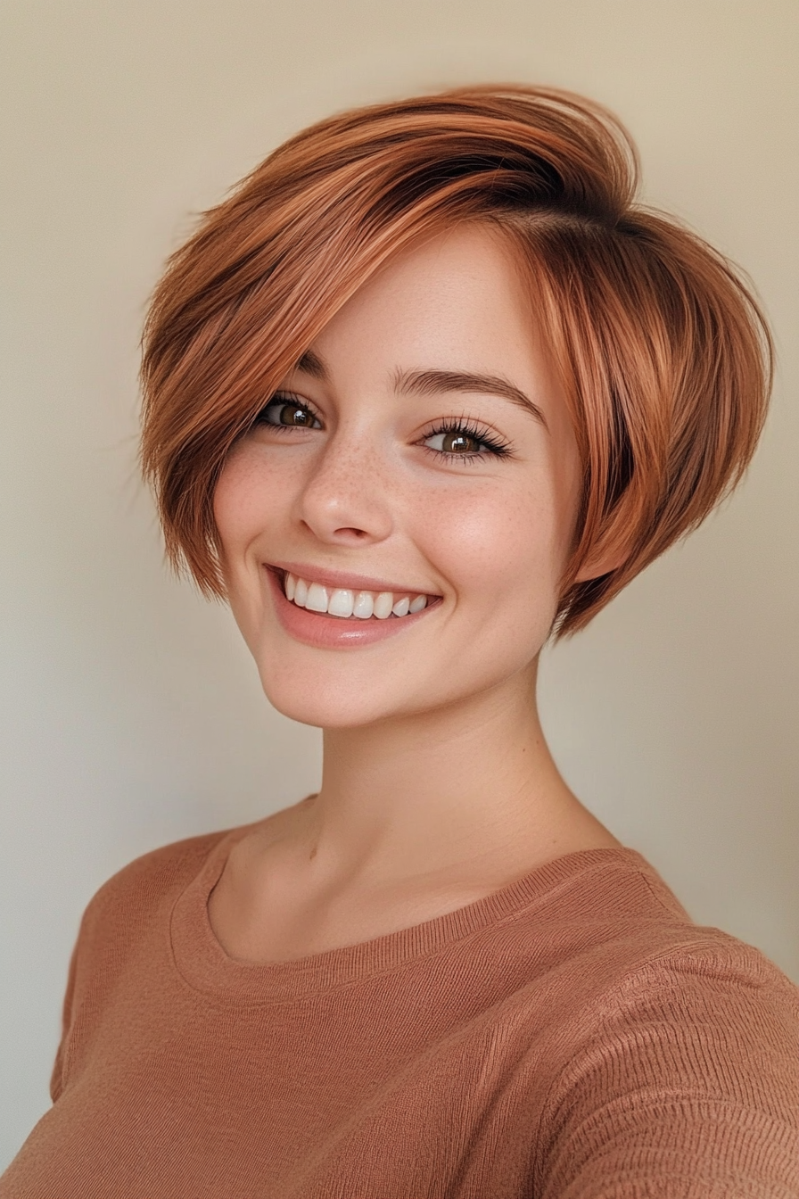 25. Soft Copper Pixie Bob (Pixie Bob Haircut Ideas) - Pixie Bob Haircut Ideas