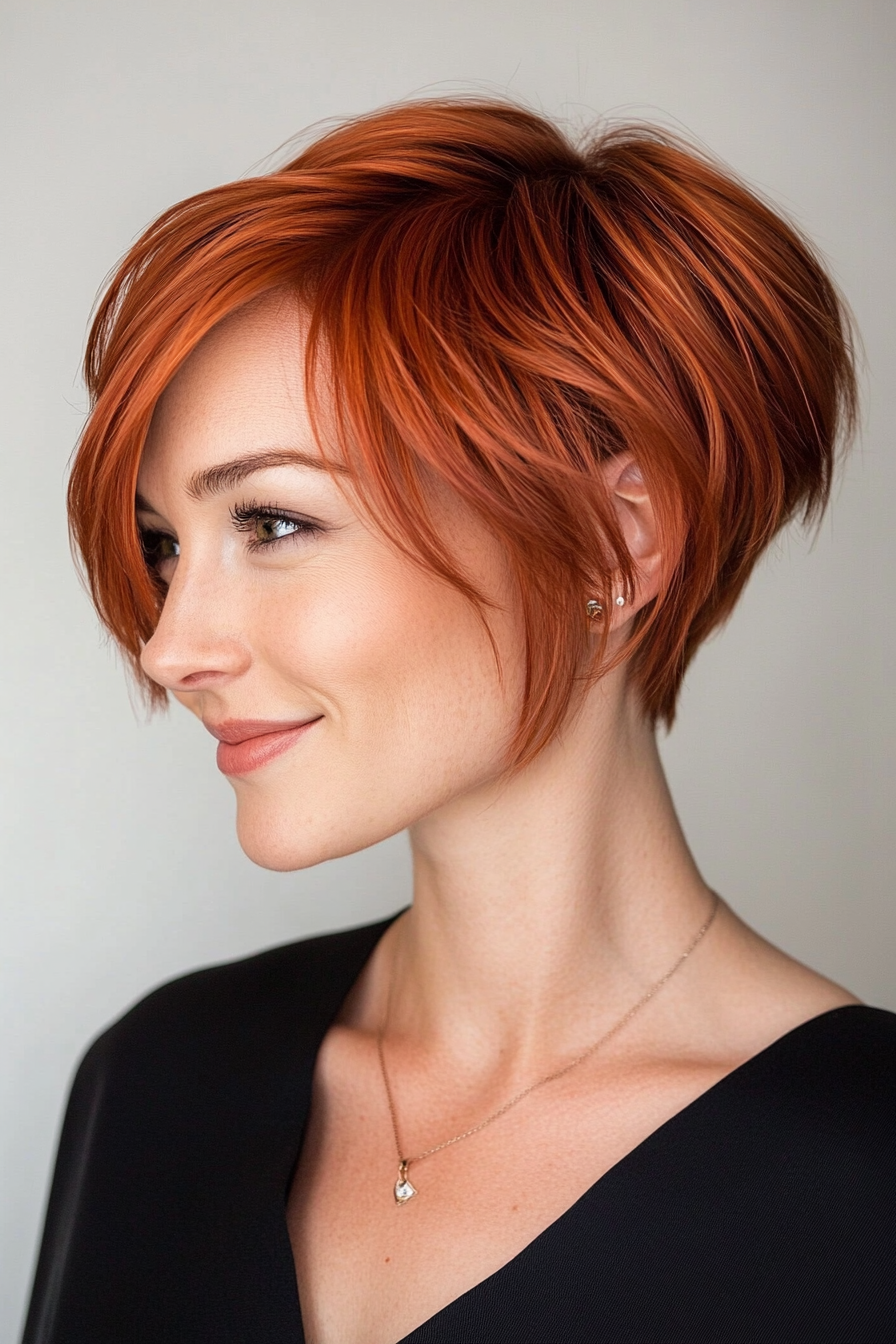 26. Light Red Pixie Bob (Pixie Bob Haircut Ideas) - Pixie Bob Haircut Ideas