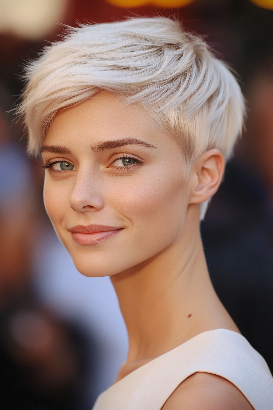 8. Platinum Blonde Pixie Bob (Pixie Bob Haircut Ideas) - Pixie Bob Haircut Ideas