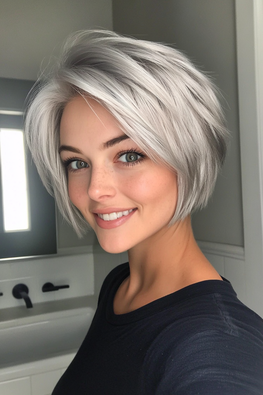 10. Soft Silver Pixie Bob (Pixie Bob Haircut Ideas) - Pixie Bob Haircut Ideas