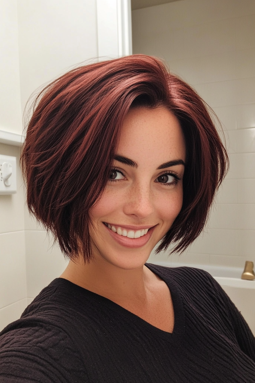 18. Mahogany Pixie Bob (Pixie Bob Haircut Ideas) - Pixie Bob Haircut Ideas