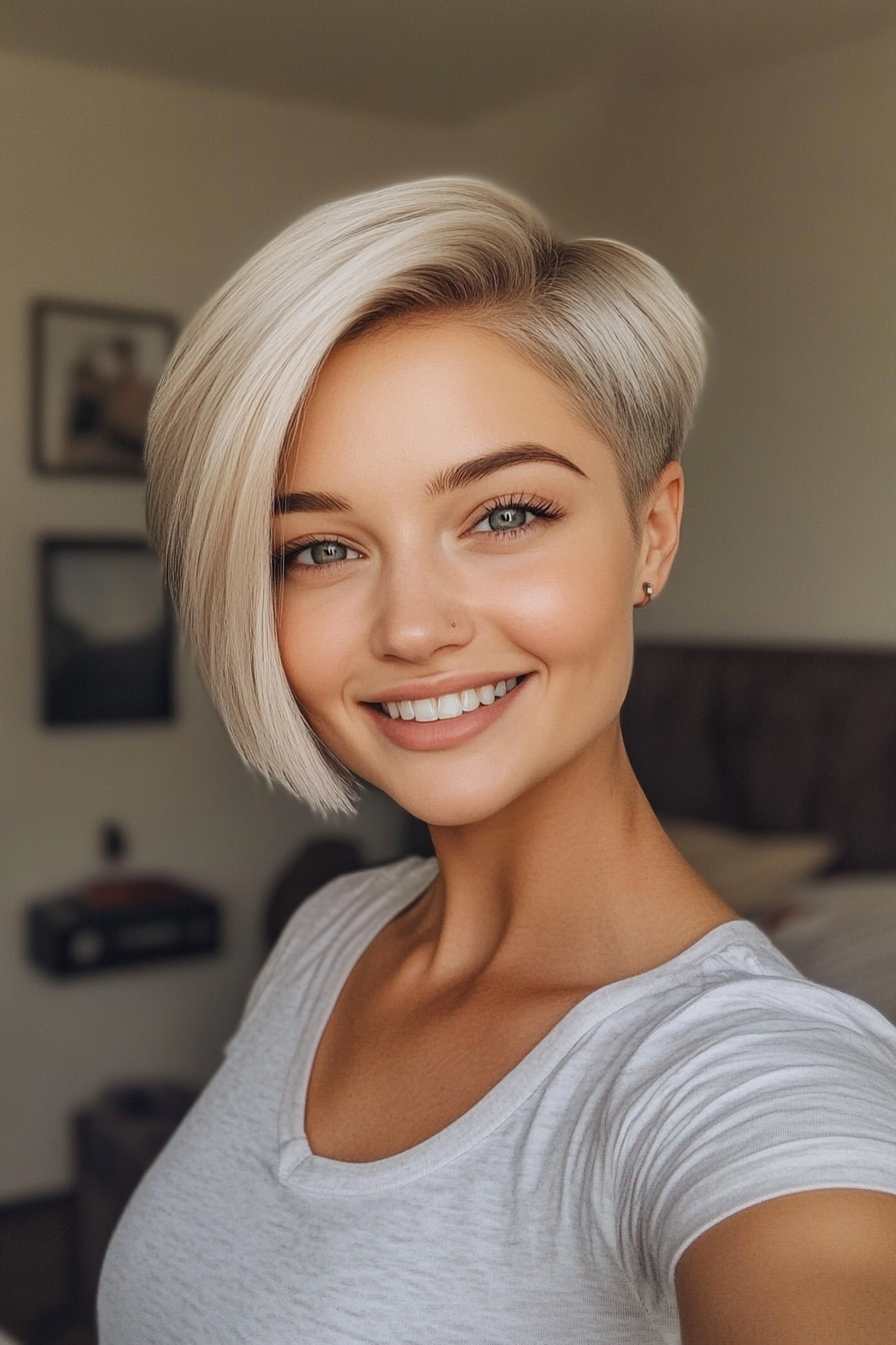 20. Ash Blonde Pixie Bob (Pixie Bob Haircut Ideas) - Pixie Bob Haircut Ideas