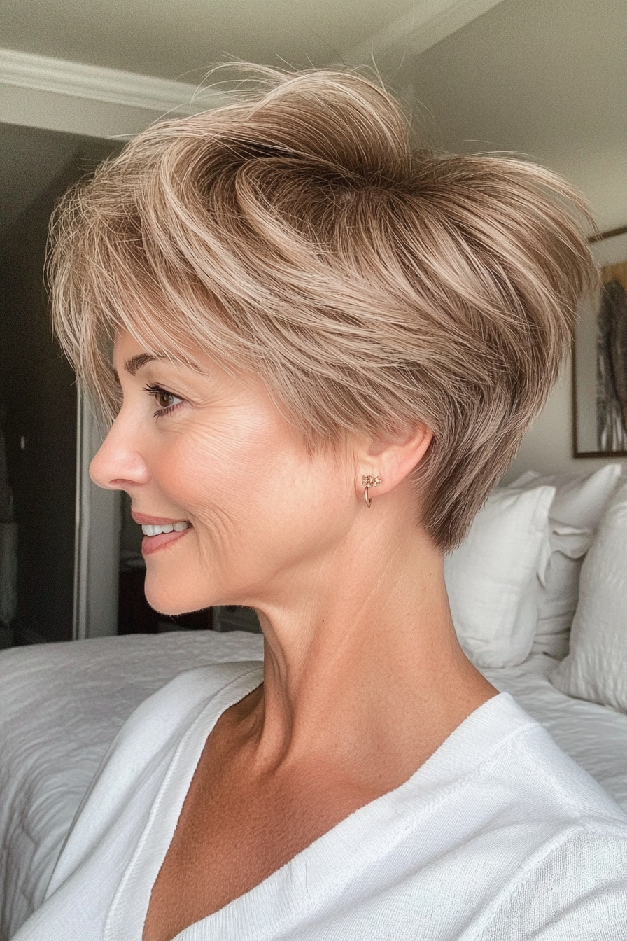 18. Wispy Pixie Cut - Light Brown (Short Pixie Haircuts For Women Over 60) - Short Pixie Haircuts For Women Over 60