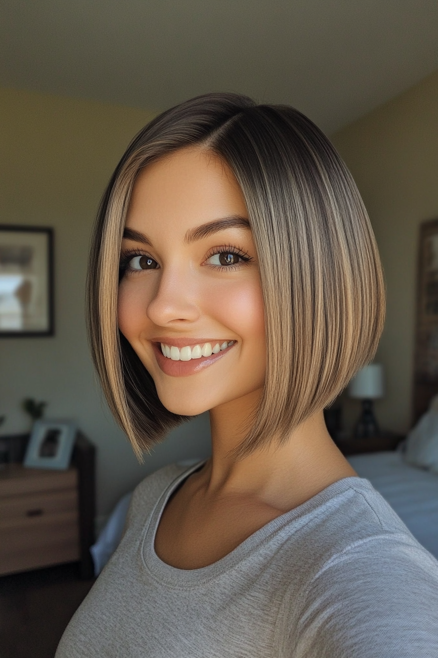 24. The Blunt Bob – Dark Honey Blonde (Short Hairstyles For Thick Hair) - Short Hairstyles For Thick Hair