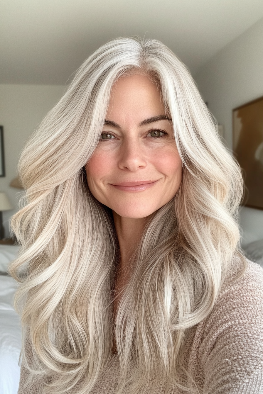 22. Soft Waves with Sand Blonde (Senior Haircuts For Older Women) - Senior Haircuts For Older Women