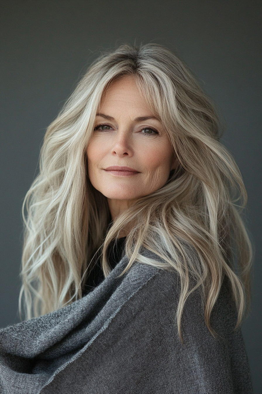 18. Dark Blonde with Soft Waves (Long Haircuts For Older Women) - Long Haircuts For Older Women