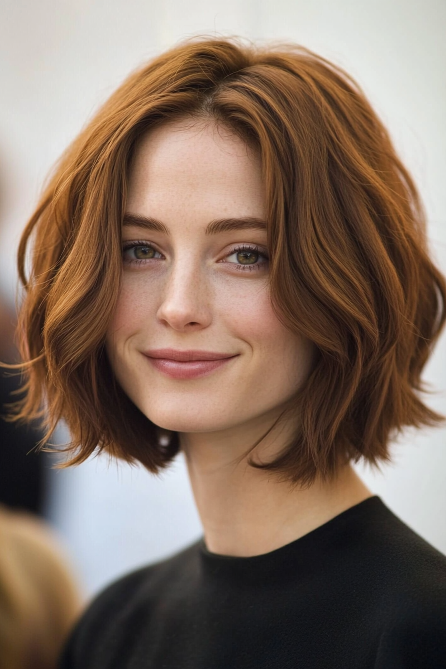 12. Textured Bob with High Volume (Medium Bob Hairstyles) - Medium Bob Hairstyles