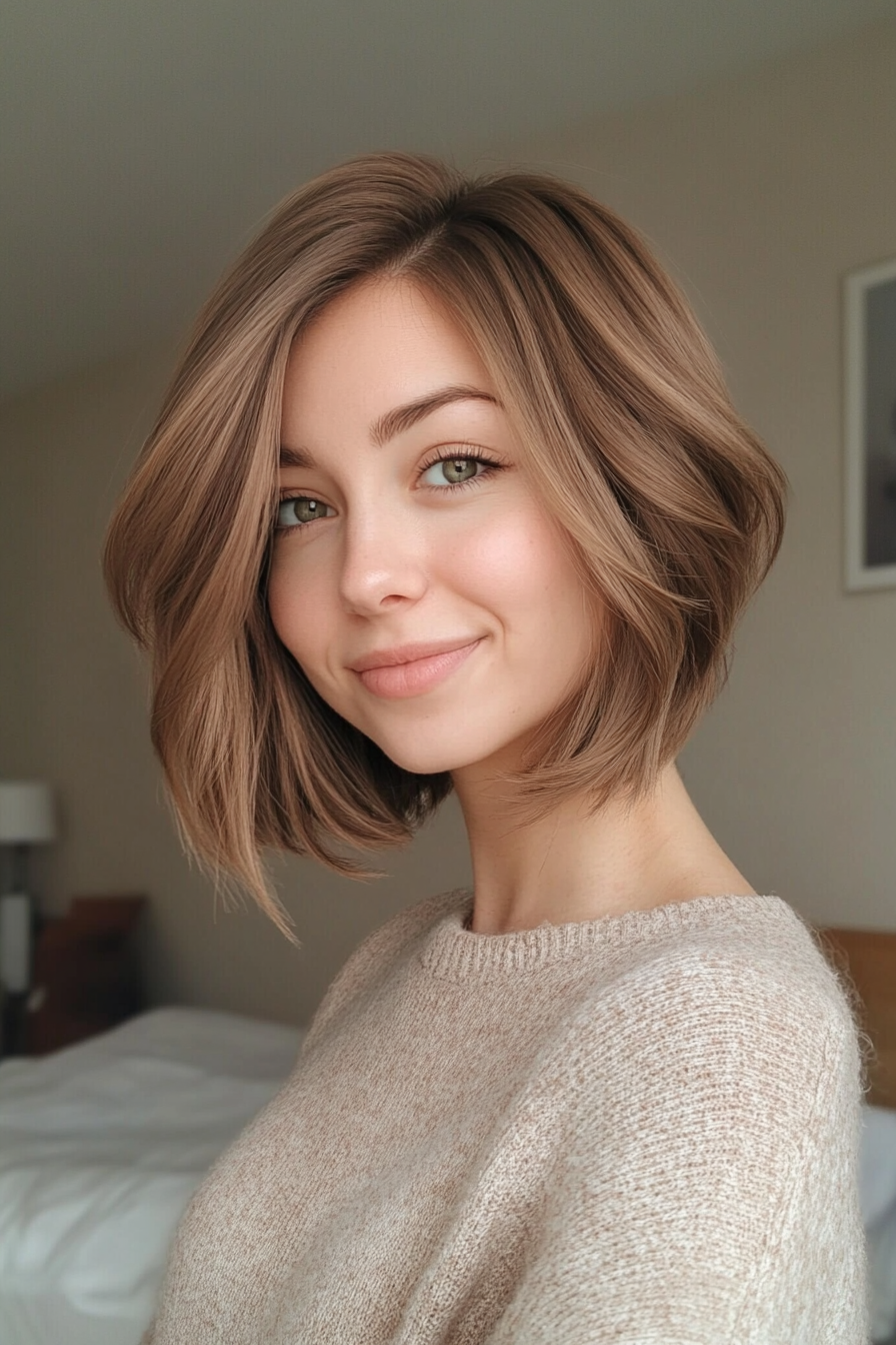 16. Graduated Bob with Volume (Medium Bob Hairstyles) - Medium Bob Hairstyles