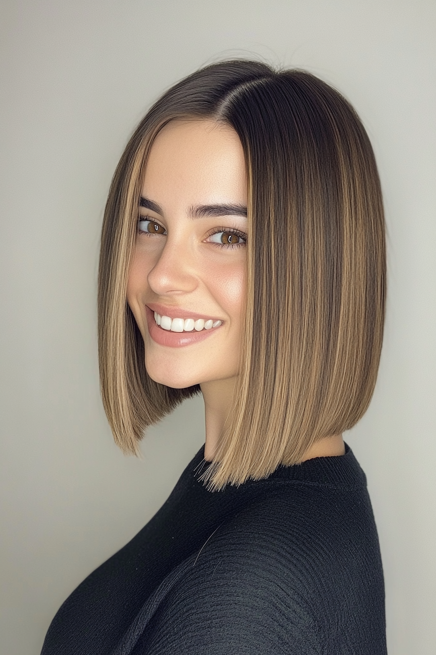21. Straight Bob with Tapered Ends (Medium Bob Hairstyles) - Medium Bob Hairstyles