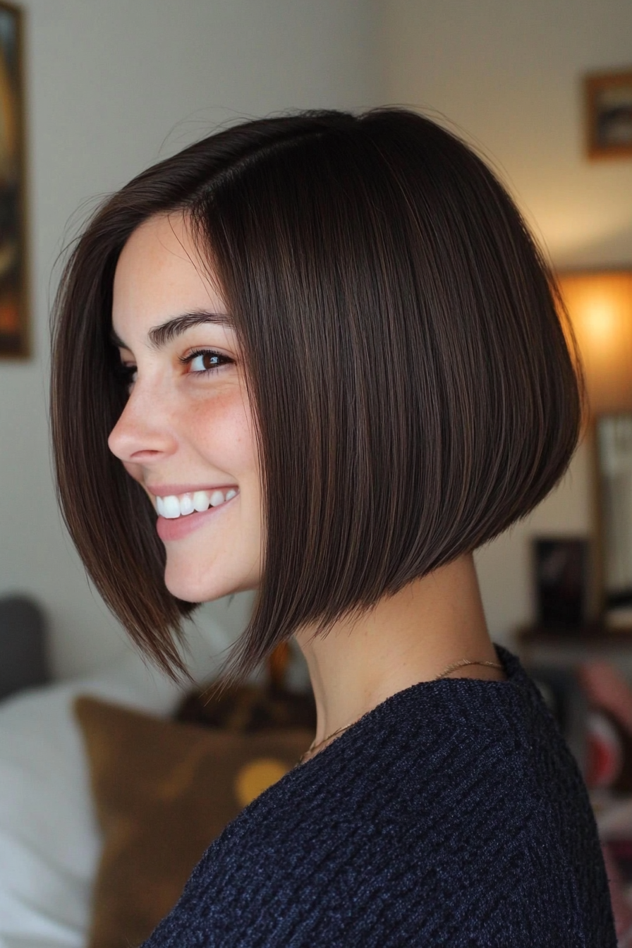 25. Sharp-Angled Bob (Medium Bob Hairstyles) - Medium Bob Hairstyles