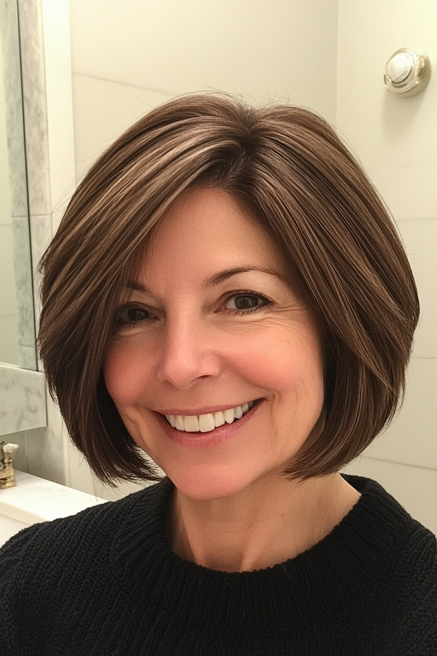 1. Soft Bob with Subtle Layers (Hairstyles For Women Over 60 Thin Hair) - Hairstyles For Women Over 60 Thin Hair