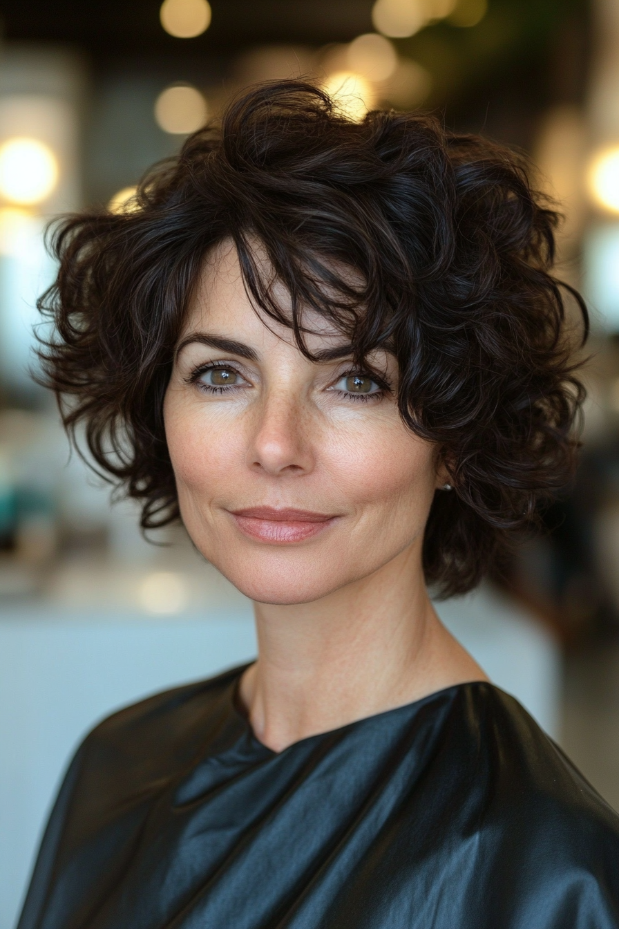 7. Tapered Curly Cut (Hairstyles For Women Over 60 Thin Hair) - Hairstyles For Women Over 60 Thin Hair