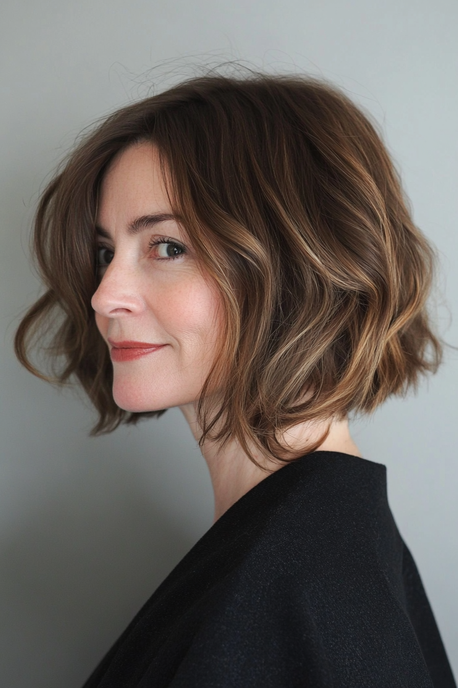 8. Blunt Bob with Fine Layers (Hairstyles For Women Over 60 Thin Hair) - Hairstyles For Women Over 60 Thin Hair