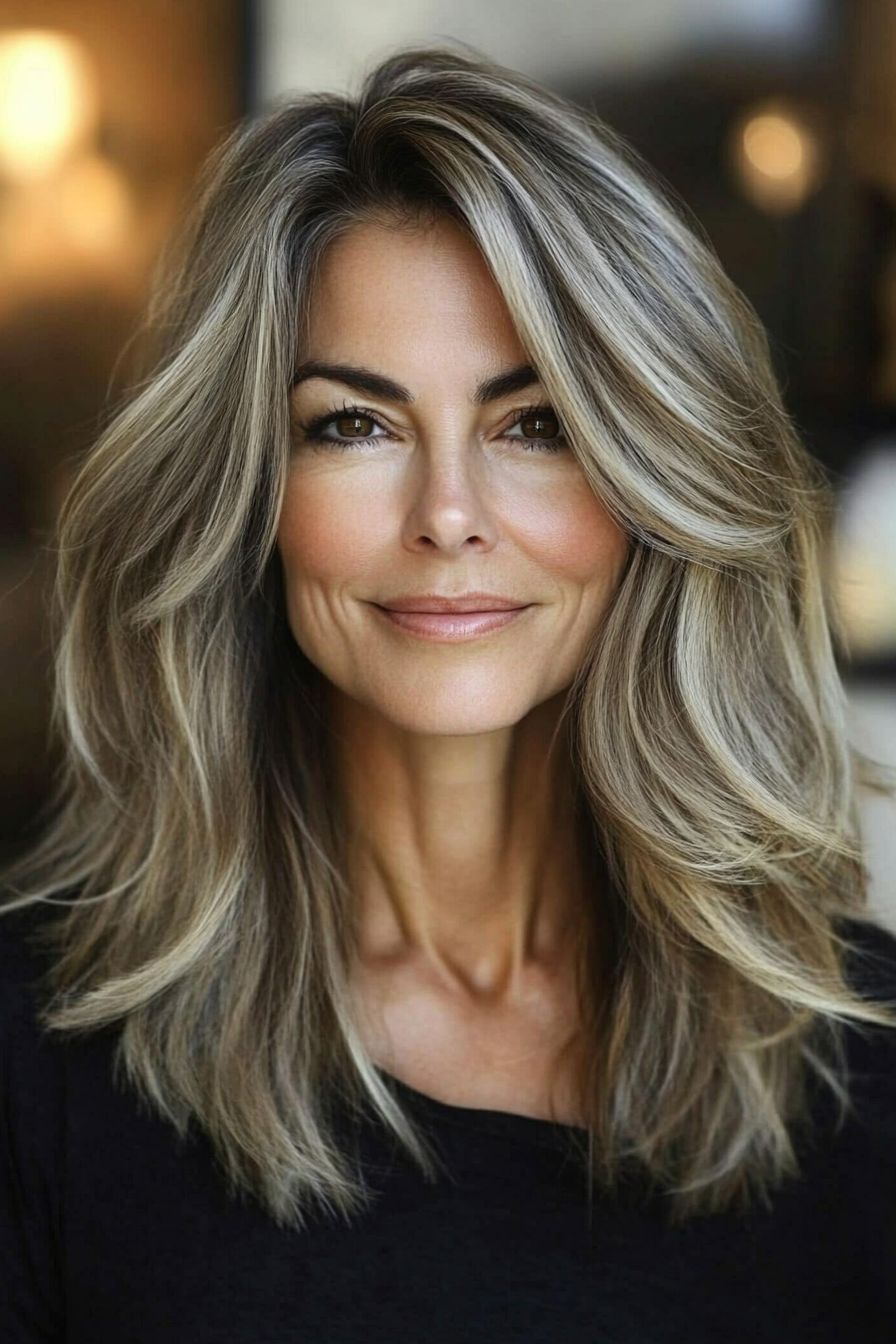 10. Textured Medium Cut (Hairstyles For Women Over 60 Thin Hair) - Hairstyles For Women Over 60 Thin Hair