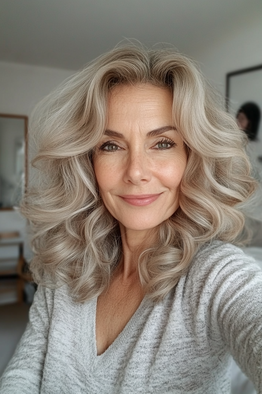 23. Soft Curled Shoulder Cut (Hairstyles For Women Over 60 Thin Hair) - Hairstyles For Women Over 60 Thin Hair