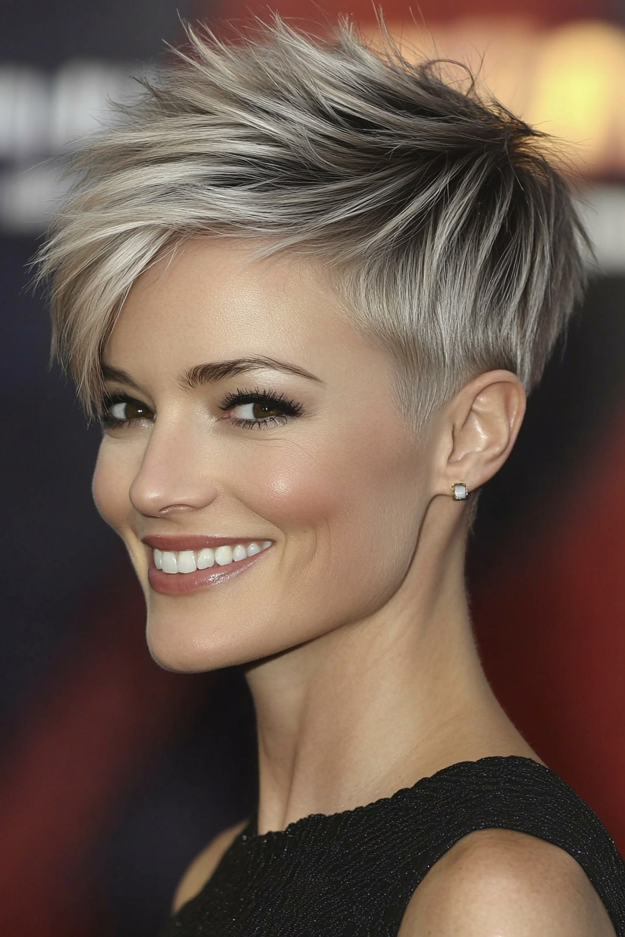 15. Dark Blonde Pixie with Feathered Layers (Very Short Pixie Haircuts) - Very Short Pixie Haircuts