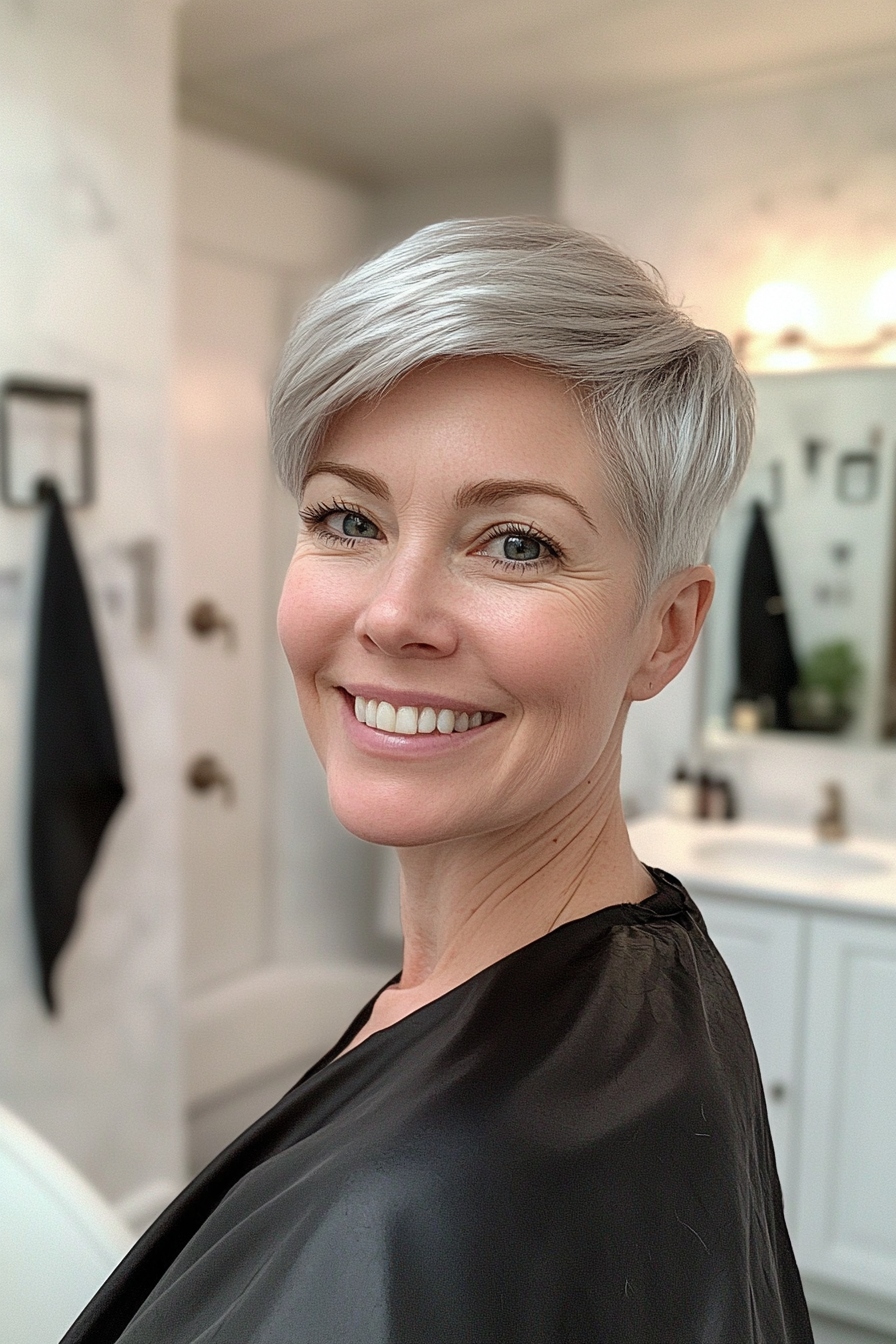 24. Silver Pixie with Soft Curves (Very Short Pixie Haircuts) - Very Short Pixie Haircuts