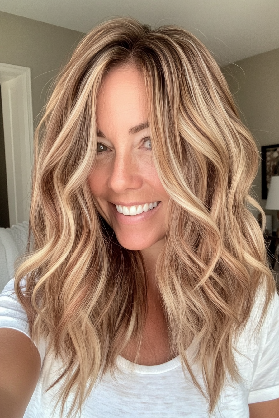 27. Soft Waves with Strawberry Blonde (Layered Haircuts For Women Over 60) - Layered Haircuts For Women Over 60