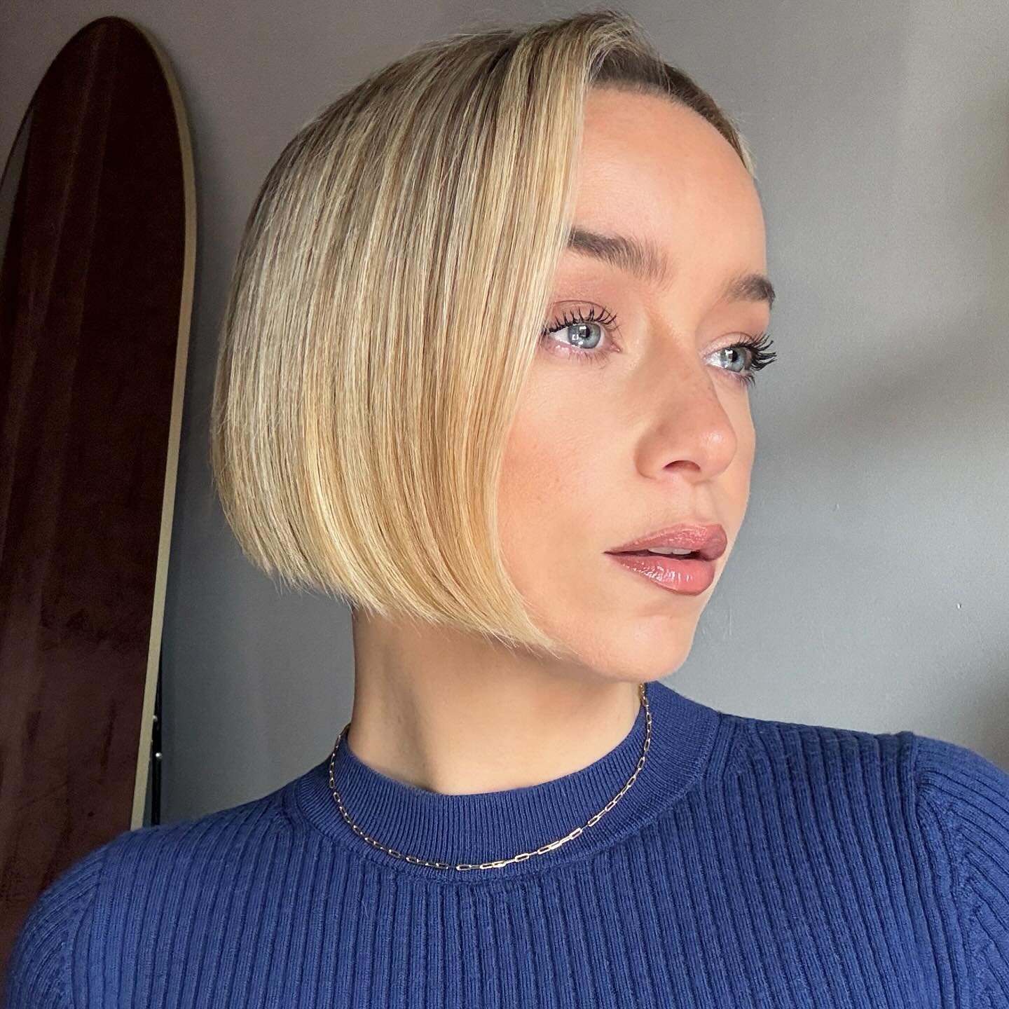 17. Sleek Blunt Bob in Cool Blonde - Short Hairstyle Ideas for Women