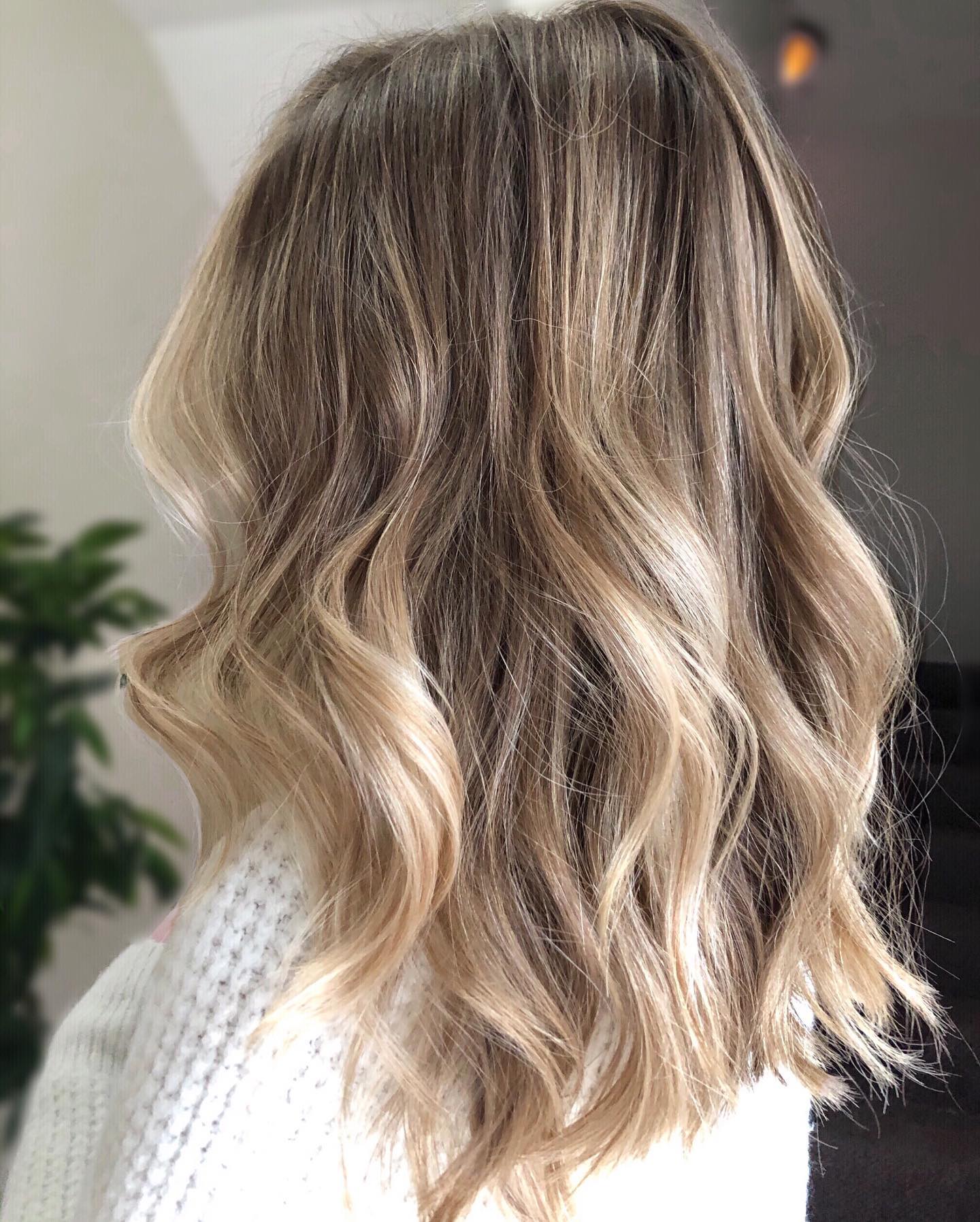 20. Caramel Blonde Balayage with Beachy Texture - Medium-Length Hairstyle Ideas for Women