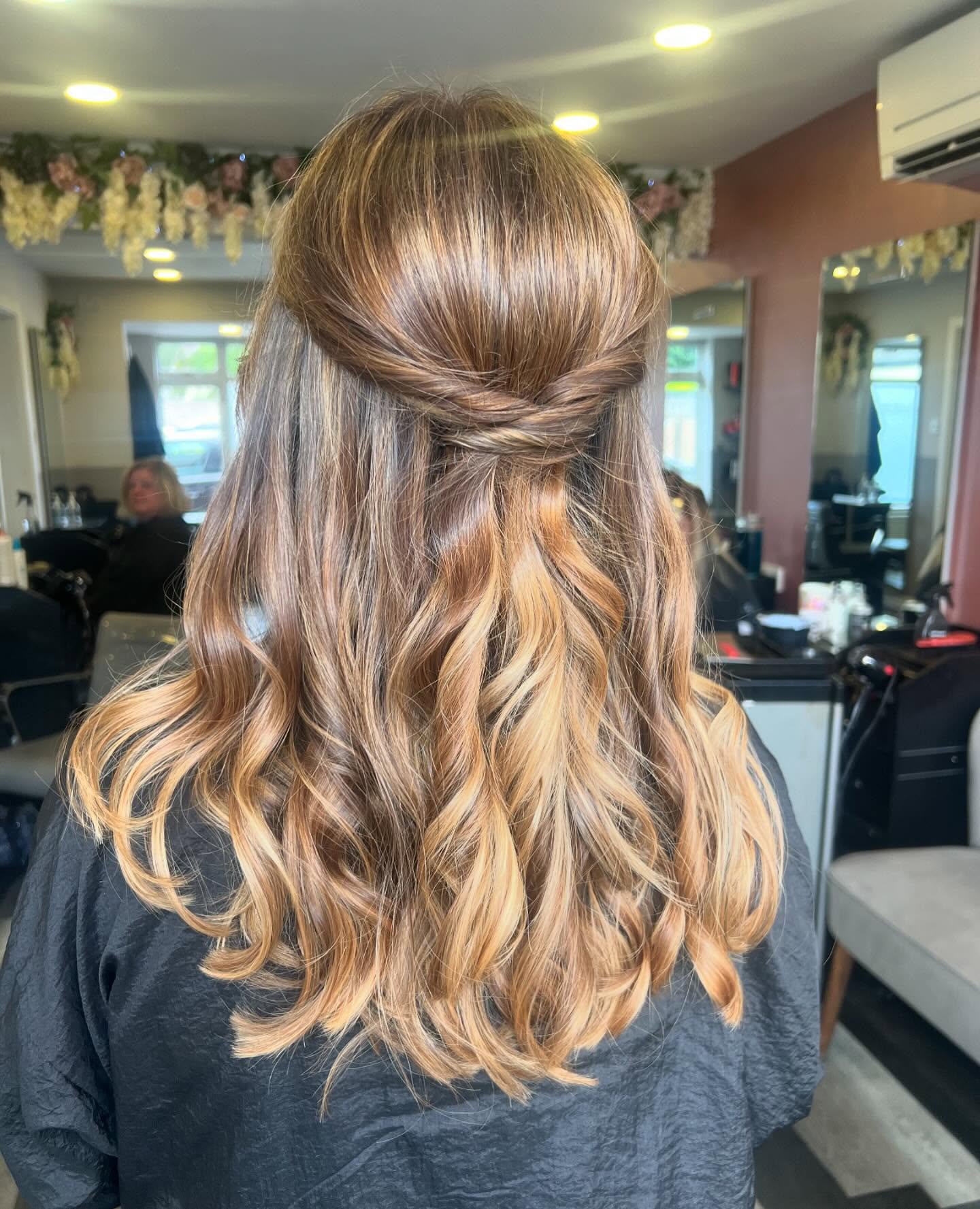 6. Soft Honey Blonde Half-Up Twist - Long Hairstyle Ideas for Women