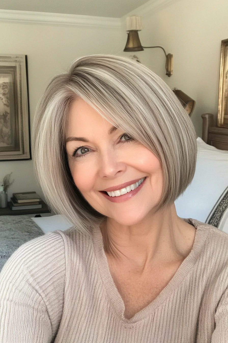 18. Chic Bob (Shorter Hairstyles For Older Women) - Shorter Hairstyles For Older Women