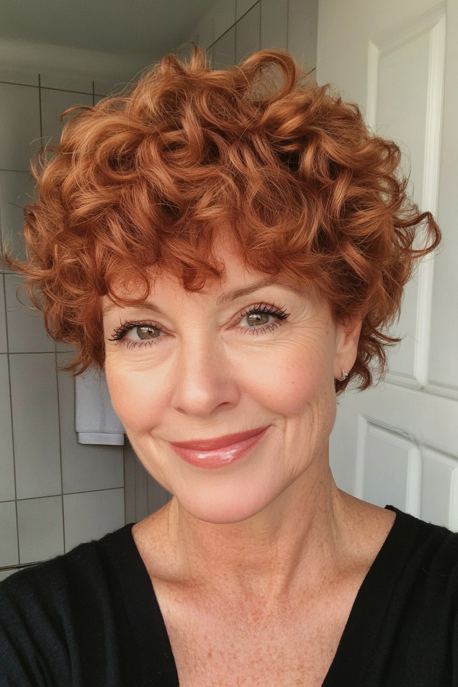9. Curly Top Crop (Short Haircuts For Women Over 60 With Fine Hair) - Short Haircuts For Women Over 60 With Fine Hair