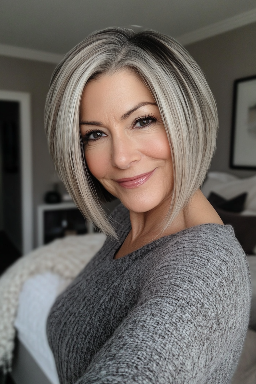 13. Asymmetrical Elegance (Short Haircuts For Women Over 60 With Fine Hair) - Short Haircuts For Women Over 60 With Fine Hair