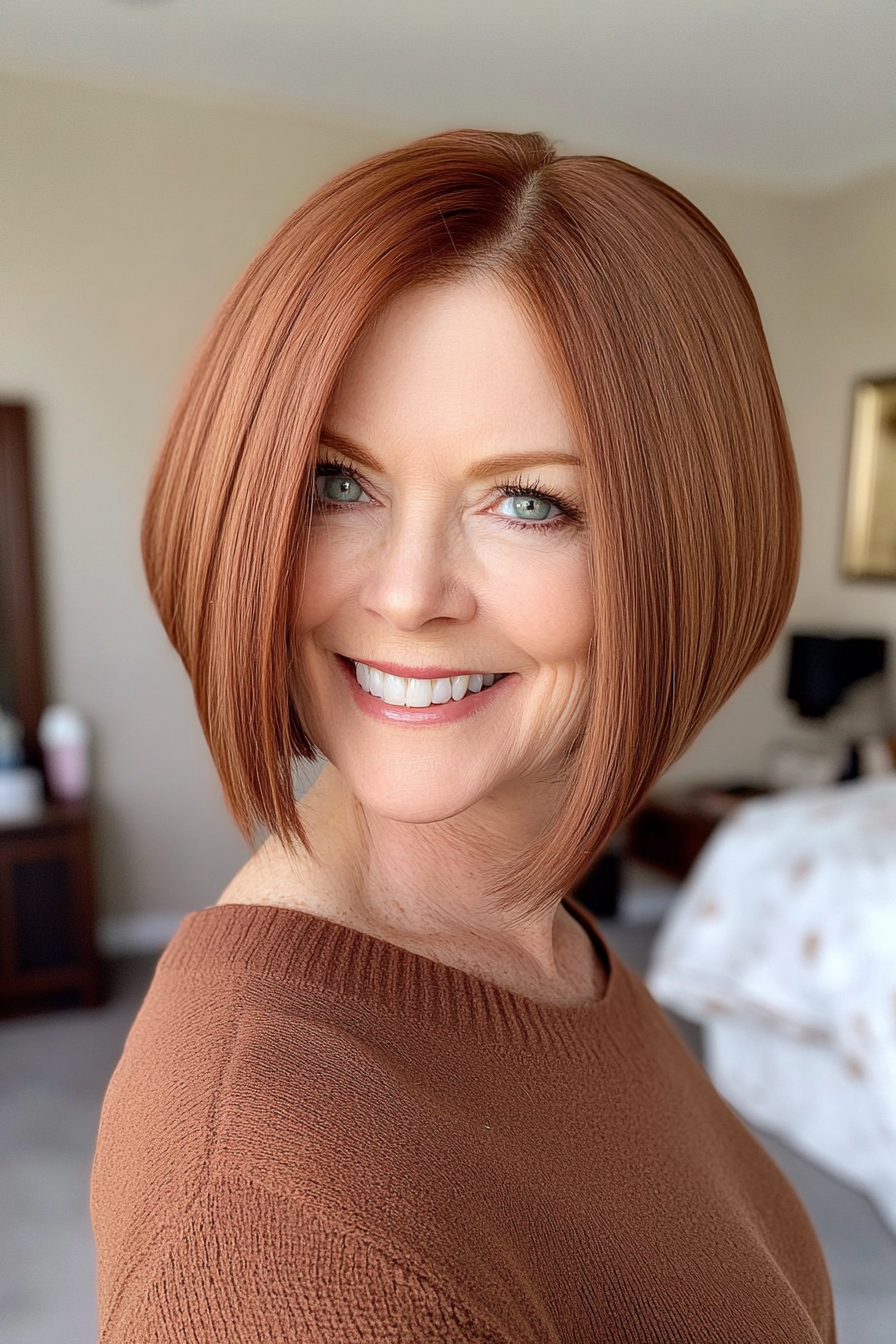 24. Softly Tapered Bob (Short Haircuts For Women Over 60 With Fine Hair) - Short Haircuts For Women Over 60 With Fine Hair