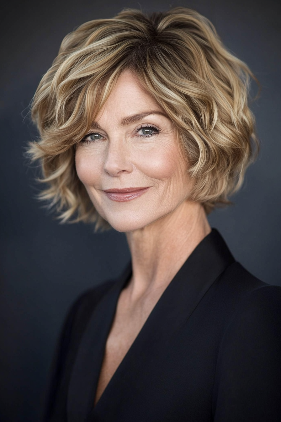 26. Natural Wave Bob (Short Haircuts For Women Over 60 With Fine Hair) - Short Haircuts For Women Over 60 With Fine Hair
