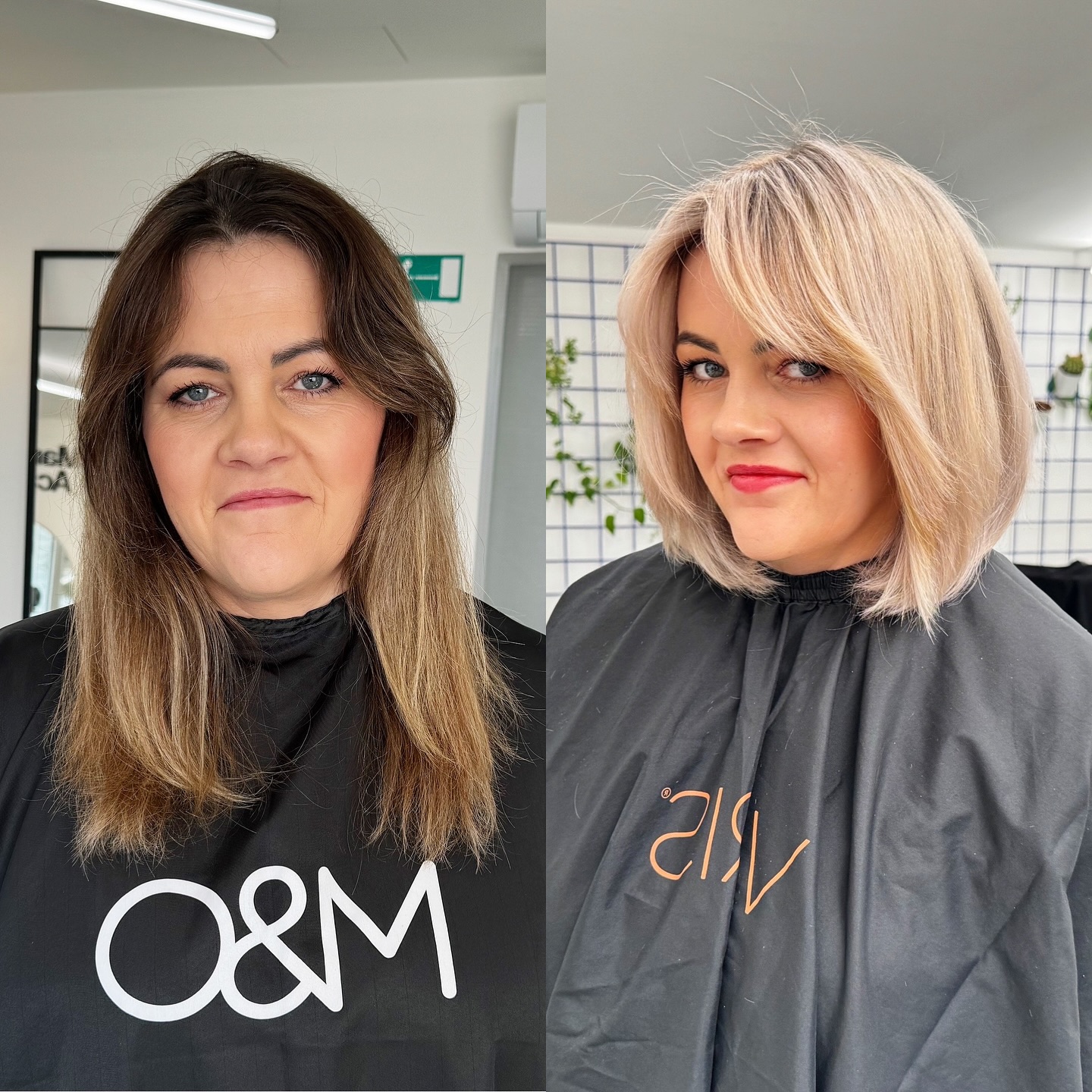 9. Platinum Bob with Blunt Bangs - Before and After Hairstyles/Haircut Ideas