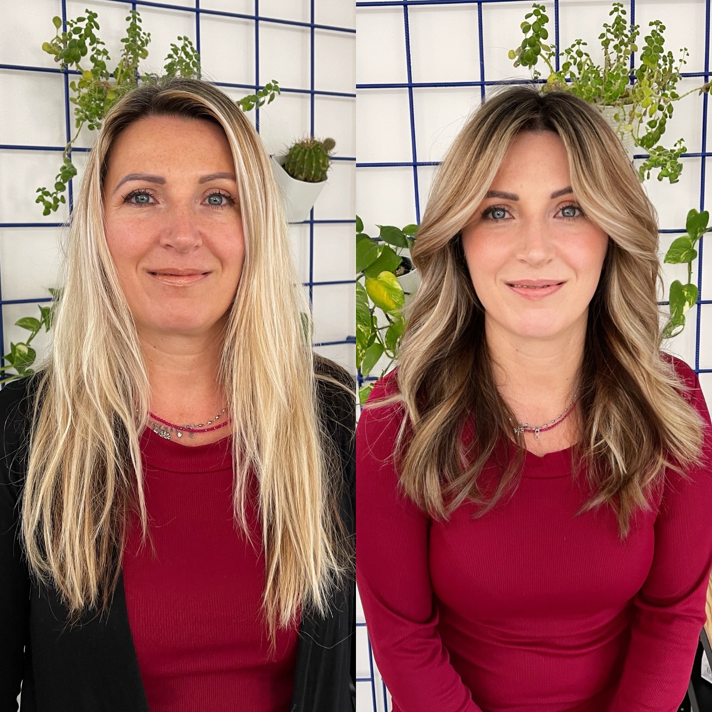 10. Lived-In Blonde Waves with Dimensional Highlights - Before and After Hairstyles/Haircut Ideas