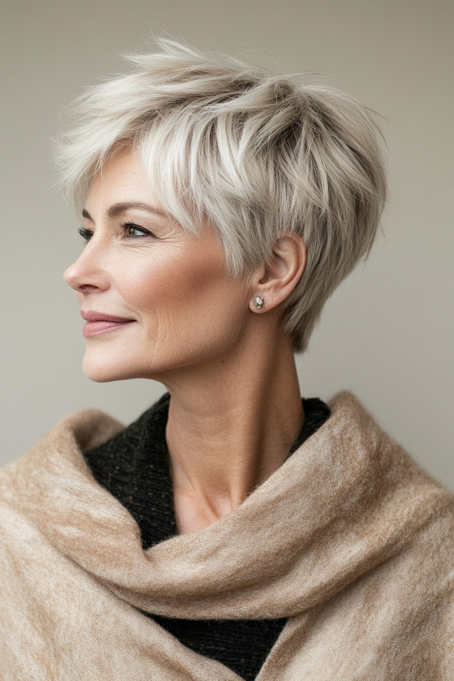 1. Feathered Pixie with Sandy Blonde Tones (Short Hairstyles For Women Over 50 With Fine Hair) - Short Hairstyles For Women Over 50 With Fine Hair