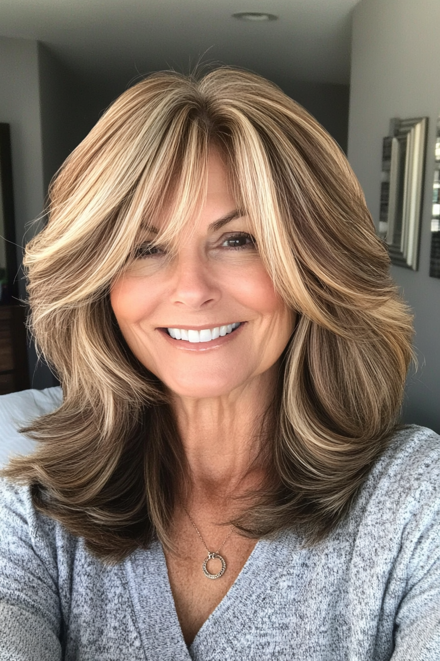 19. Bronze Beauty Shag (Shag Haircuts For Women Over 60) - Shag Haircuts For Women Over 60