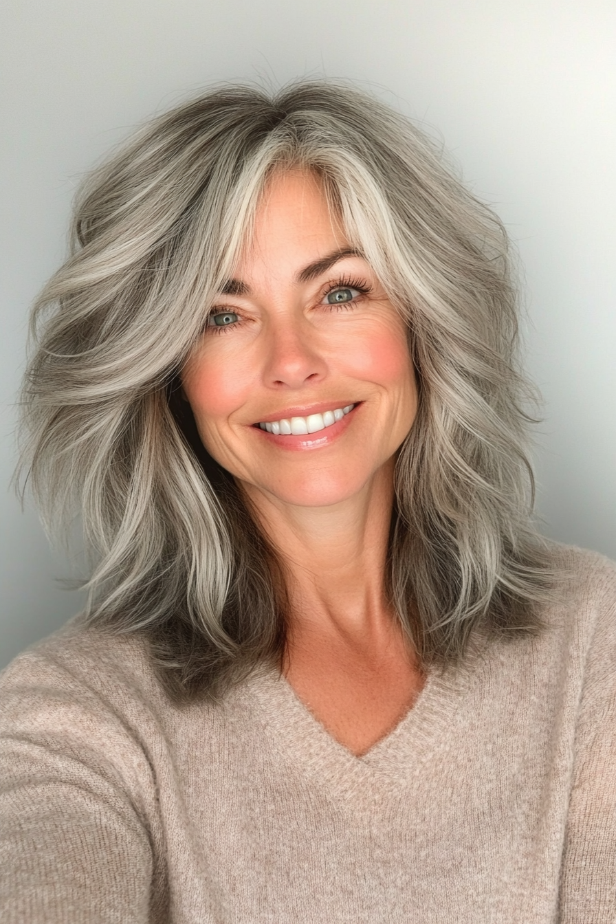 25. Taupe Temptation Shag (Shag Haircuts For Women Over 60) - Shag Haircuts For Women Over 60
