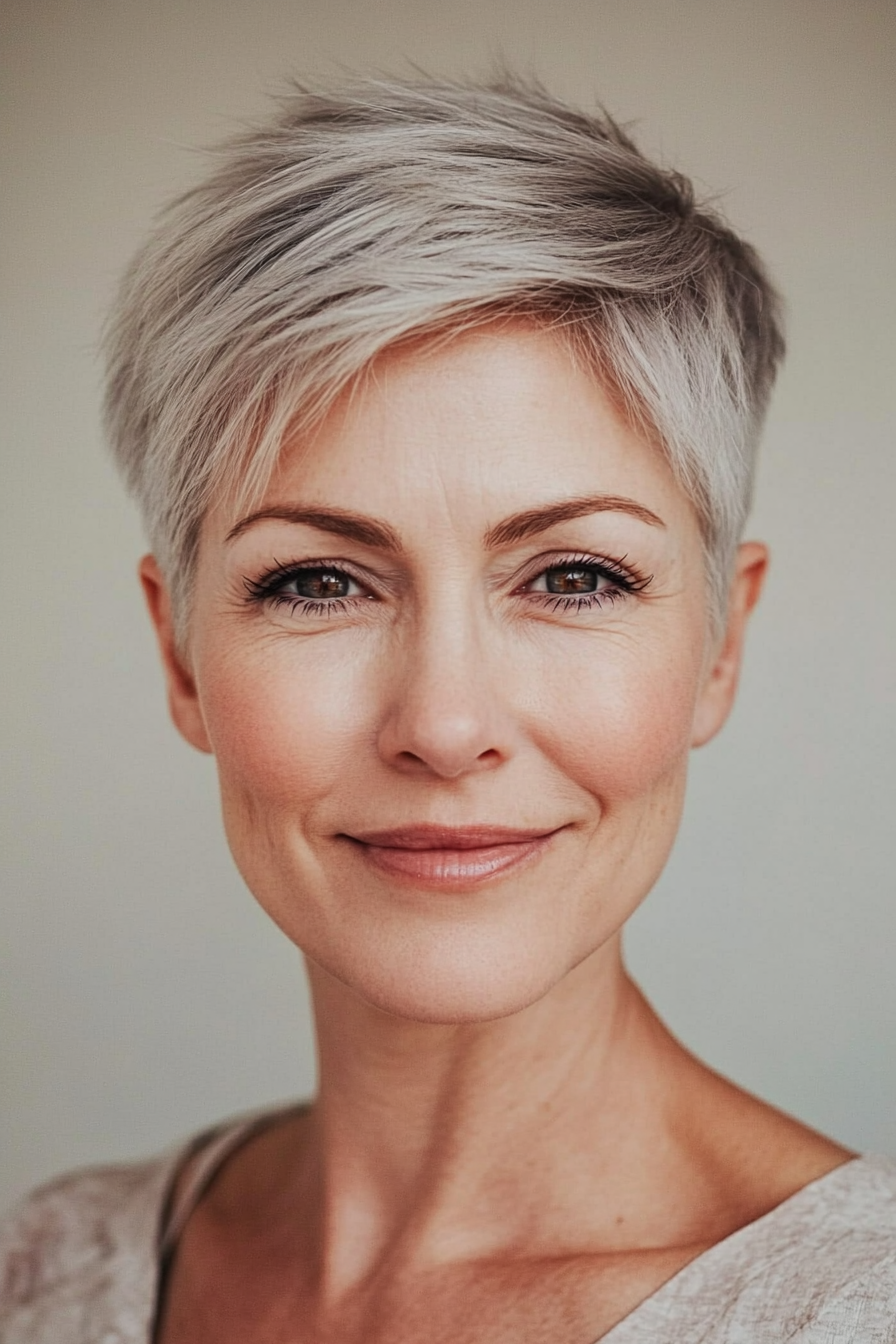 1. Soft Pixie in Ash Blonde (Short Haircuts For Older Women With Fine Hair) - Short Haircuts For Older Women With Fine Hair