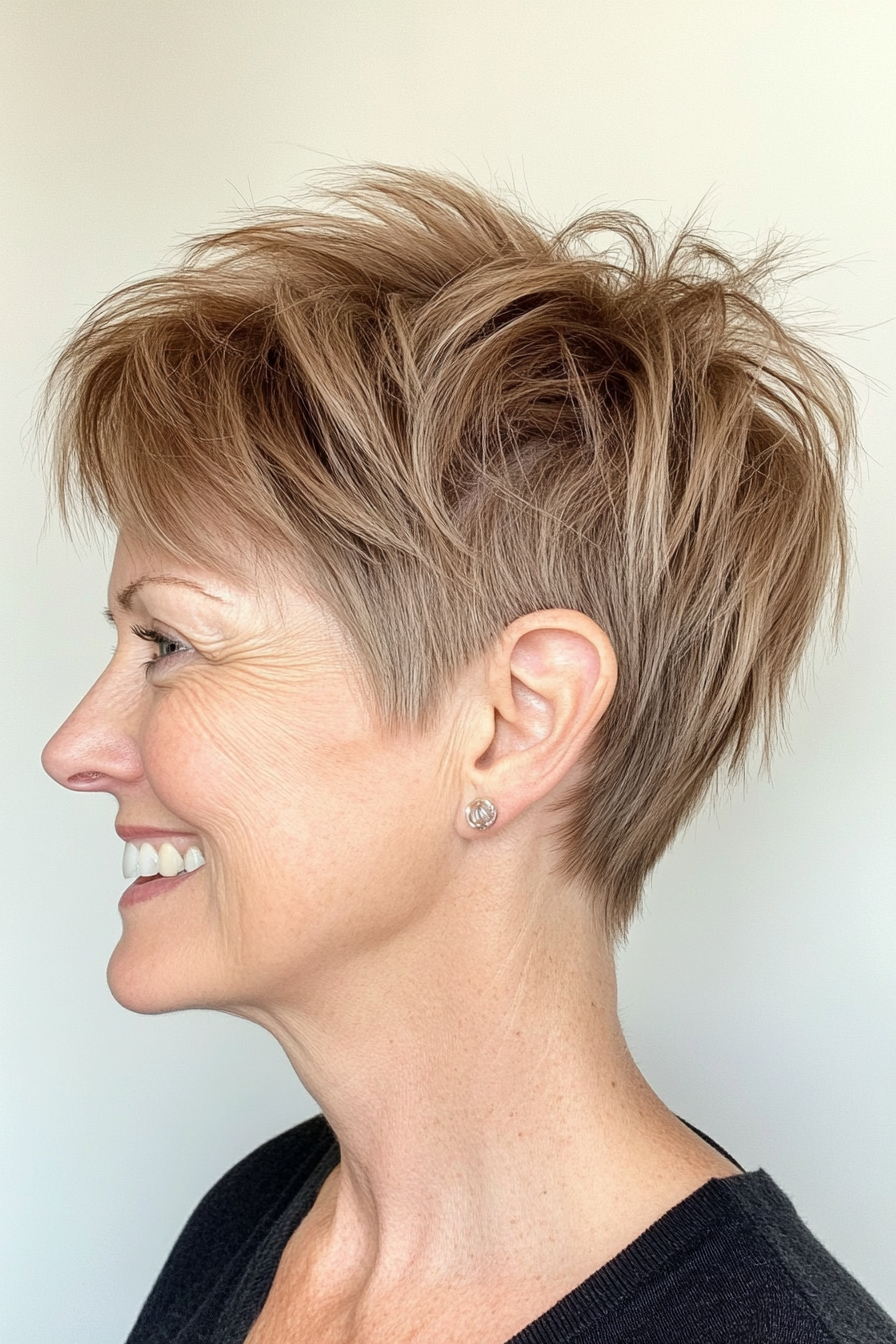 3. Wispy Crop – Light Brown (Short Hairstyles For Women Over 50 With Thin Hair) - Short Hairstyles For Women Over 50 With Thin Hair