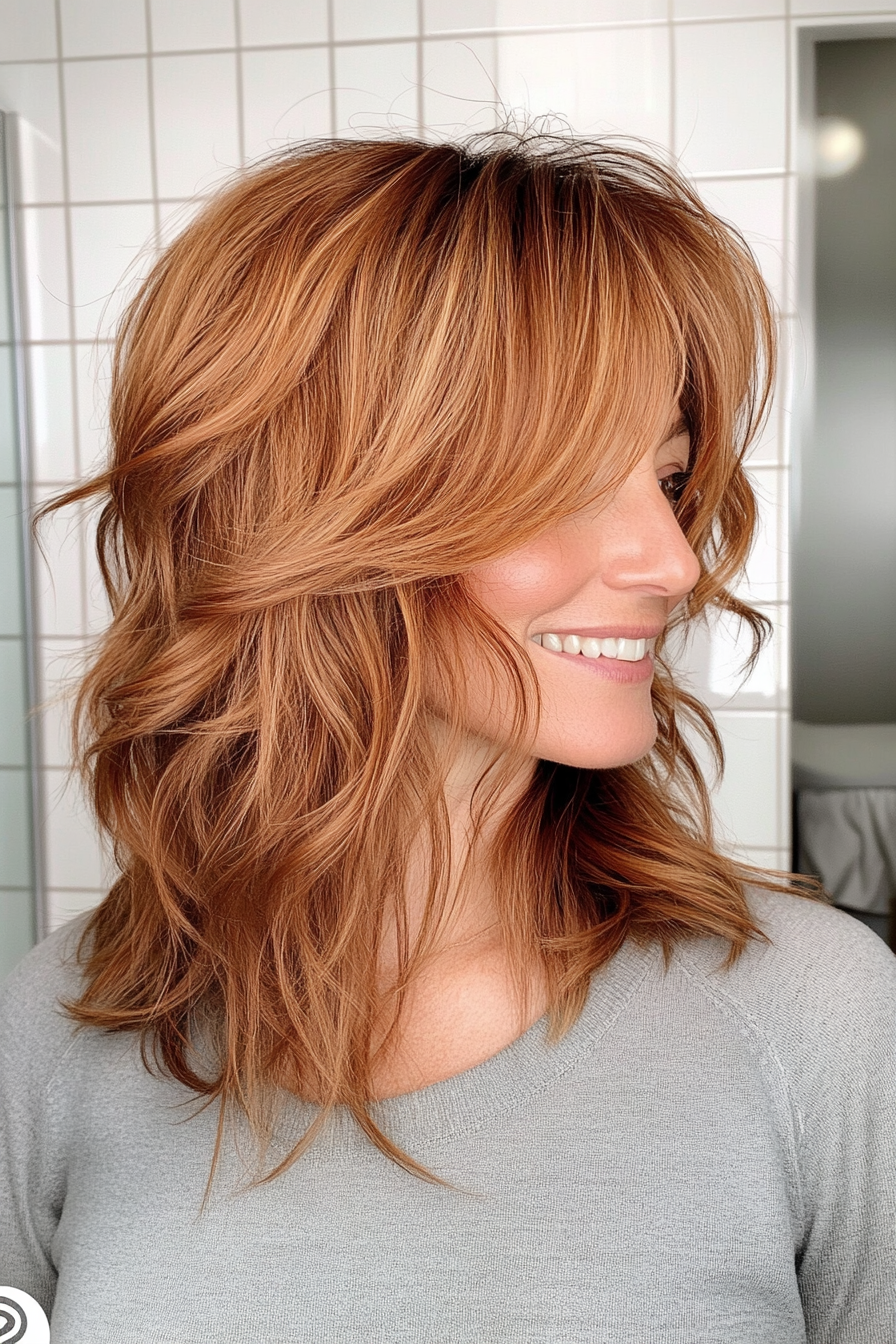1. Amber Waves Shag (Shaggy Haircuts With Curtain Bangs) - Shaggy Haircuts With Curtain Bangs